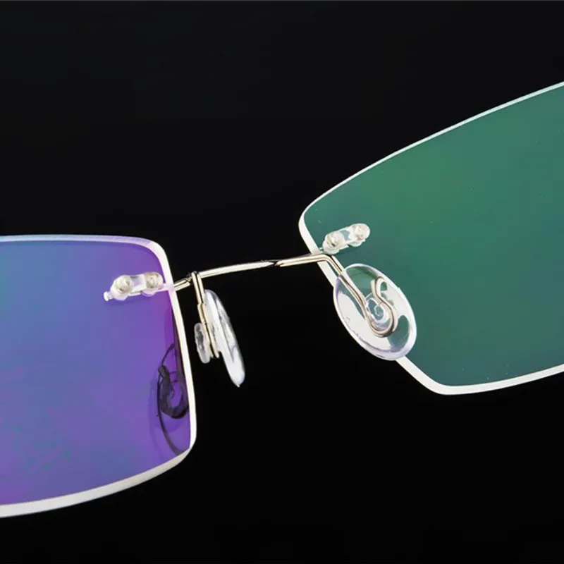 Mens Titanium Rimless Glasses Frames Spring Temple Myopia Optical Frame Ultra-light Frameless Eyeglasses F858 eyeglasses frames eyeglass frames myopia glasses optical glasses
