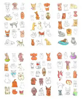 

Happy animal diy decorative sticker(1lot=10packs)
