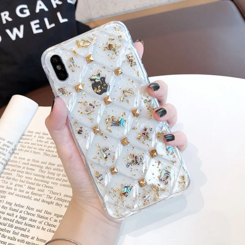 

For Apple iPhone Xs Max XR 7 8 Plus 6s Crystal Clear Bling Soft Gel Case Cover