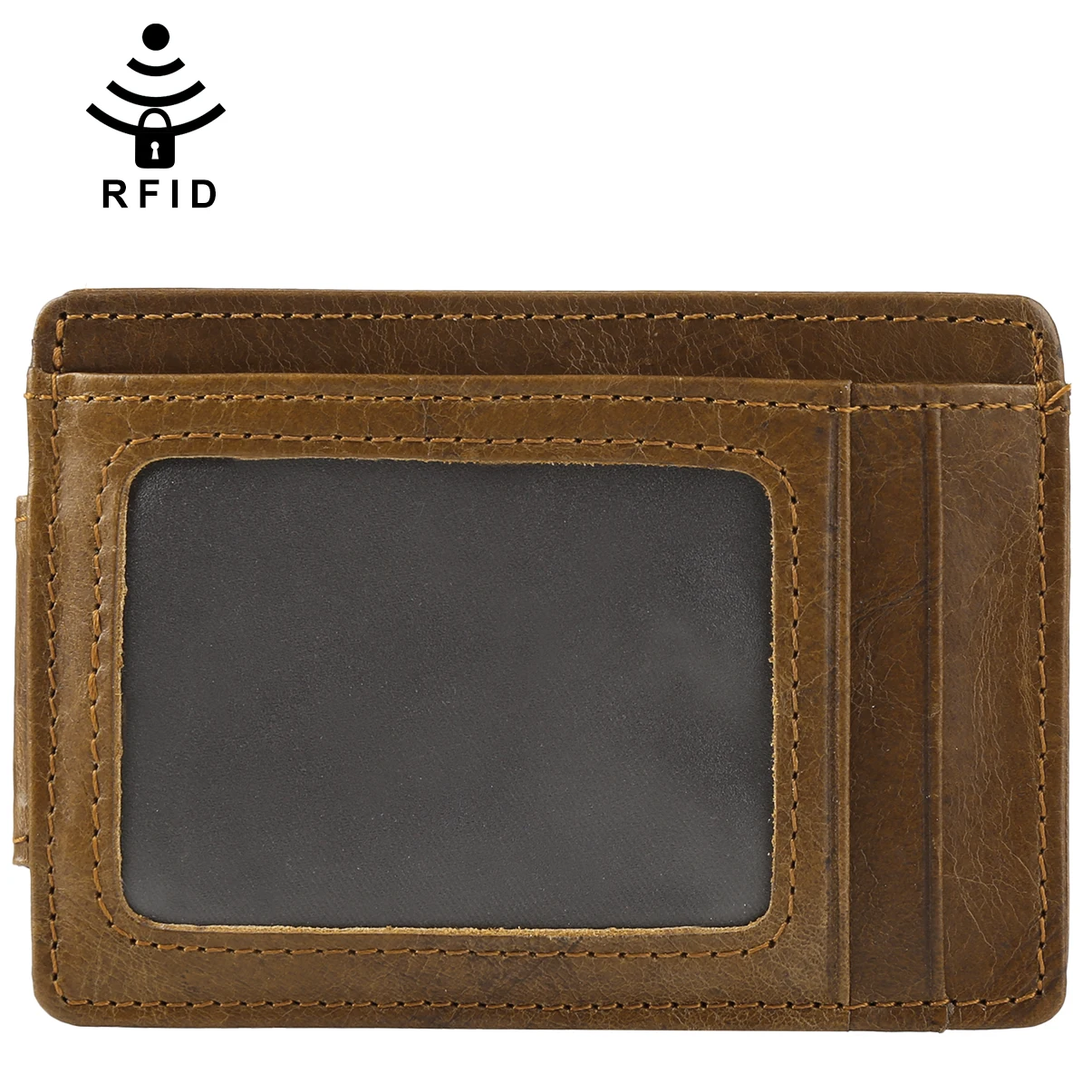 Vbiger Men RFID Blocking Genuine Leather Slim Front Pocket Wallet Multi-functional Credit Vbiger Men RFID Blocking Genuine Leather Slim Front Pocket Wallet Multi-functional Credit