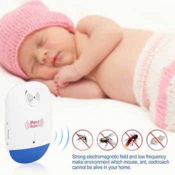

Portable UK EU US Plug Electronic Pest Repeller Ultrasonic Rejector Mouse Mosquito Rat Mouse Repellent Anti Mosquito Repeller