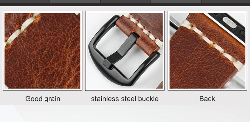 MAIKES ремешок из натуральной кожи для Apple Watch ремешок 44 мм 40 мм 42 мм 38 мм серия 4 3 2 черный браслет iWatch ремешок для часов Ремешок для часов