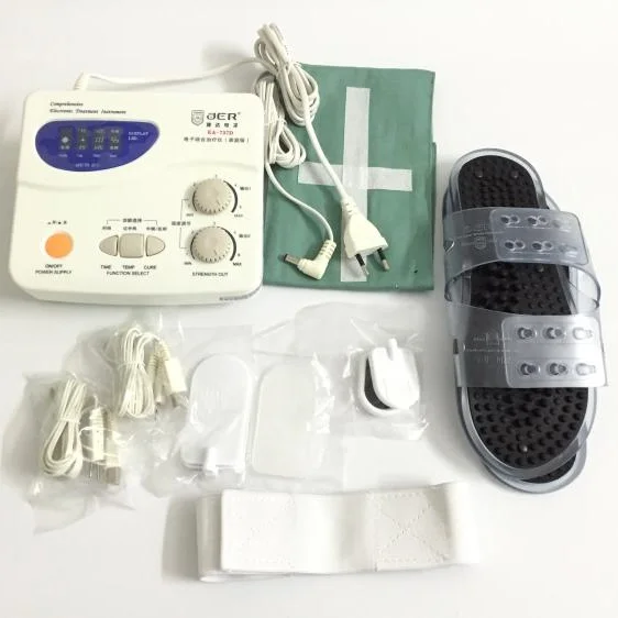 2018 New Electroe Muscle Stimulator Pulse Tens Acupuncture Therapy Equipment Digital Meridian Body Massager Fat Burner +4 Pads