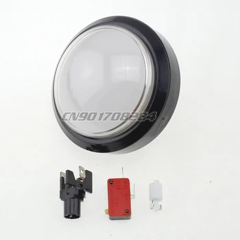 

1x New 100mm Dome LED Illuminated Push Buttons For Arcade Machine Jamma Mame Games Pop'n Music "Convertible" White