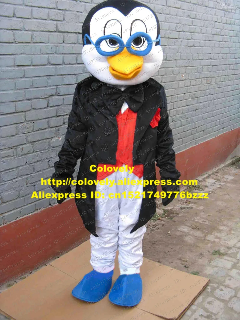 Черный, белый цвет MR. рисунком «Пингвины» spheniscidae маскарадный MASCOT-костюм с черным длинный плащ для взрослых Размеры № 44 и выше