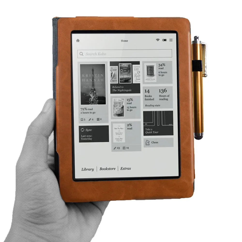 High Quality Book Cover For Capa Kobo Aura N514 Model EReader Ebook Case with Flip Book For Rakuten Aura 6 inch 2013 - 3