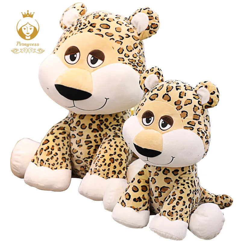1PCS 35cm/50cm simulation wild animal plush toy, cute jaguar plush