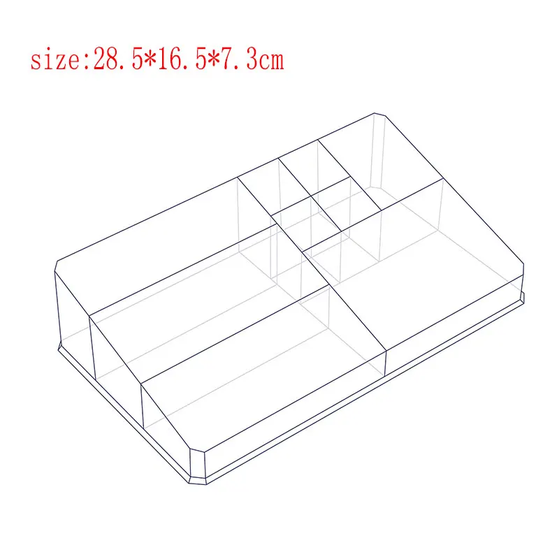 ANFEI прочный прозрачный акриловый косметический Органайзер Ящик Макияж чехол для хранения вставка держатель коробка C227 - Цвет: 06