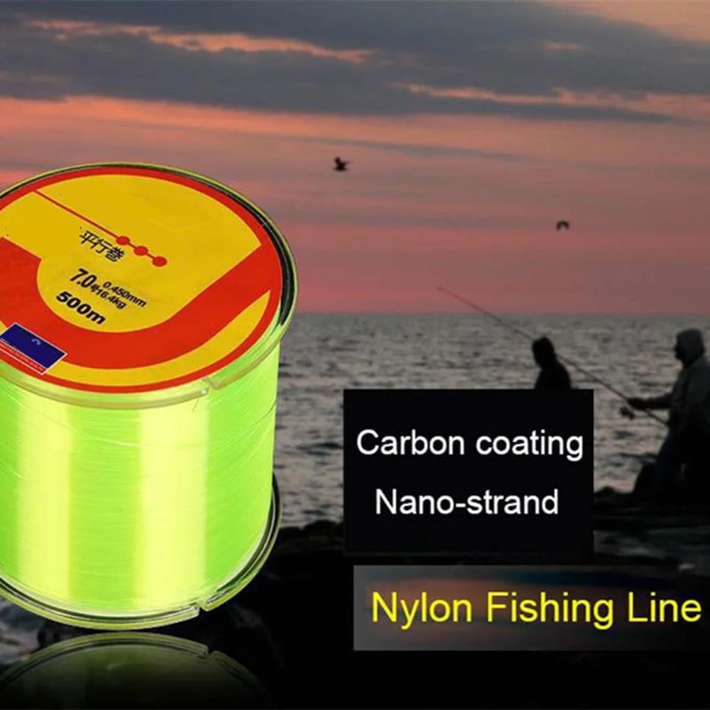 النايلون خط قوي حبل صيد من النيلون 500 M حيدة خط اليابان المواد Fishline الكارب الصيد لوازم