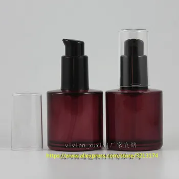 

wholesale 40ml purple glass bottle with pump/sprayer,for lotion/perfume/essential oil/moisturizer/facial water