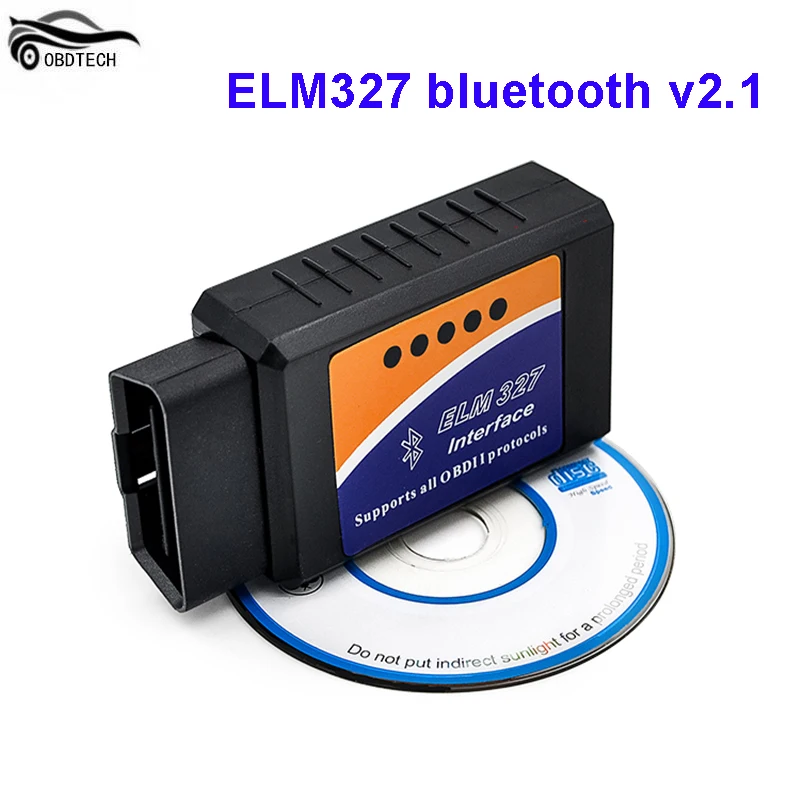 Новейшая Версия V2.1 ELM327 Bluetooth ELM 327 OBD2 OBDII Интерфейс беспроводной автомобильный