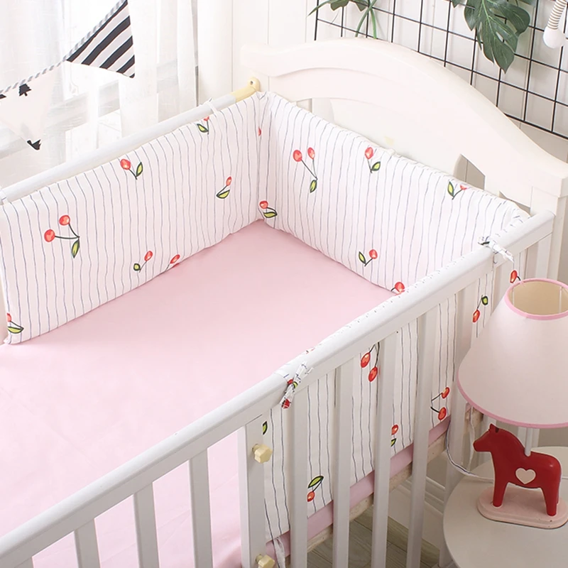 

Baby Bed Bumper 1pcs Ins Hot Crib Bumper Infant Bed Around Protection Clouds Stars Black Tree Design