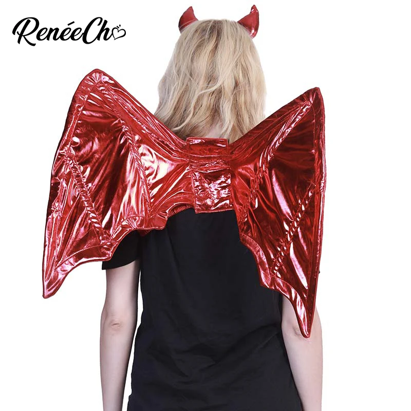 Reneeecho костюм на Хэллоуин для женщин Fever Devil Комплект женский фантазия Красный Косплей демона карнавальный костюм