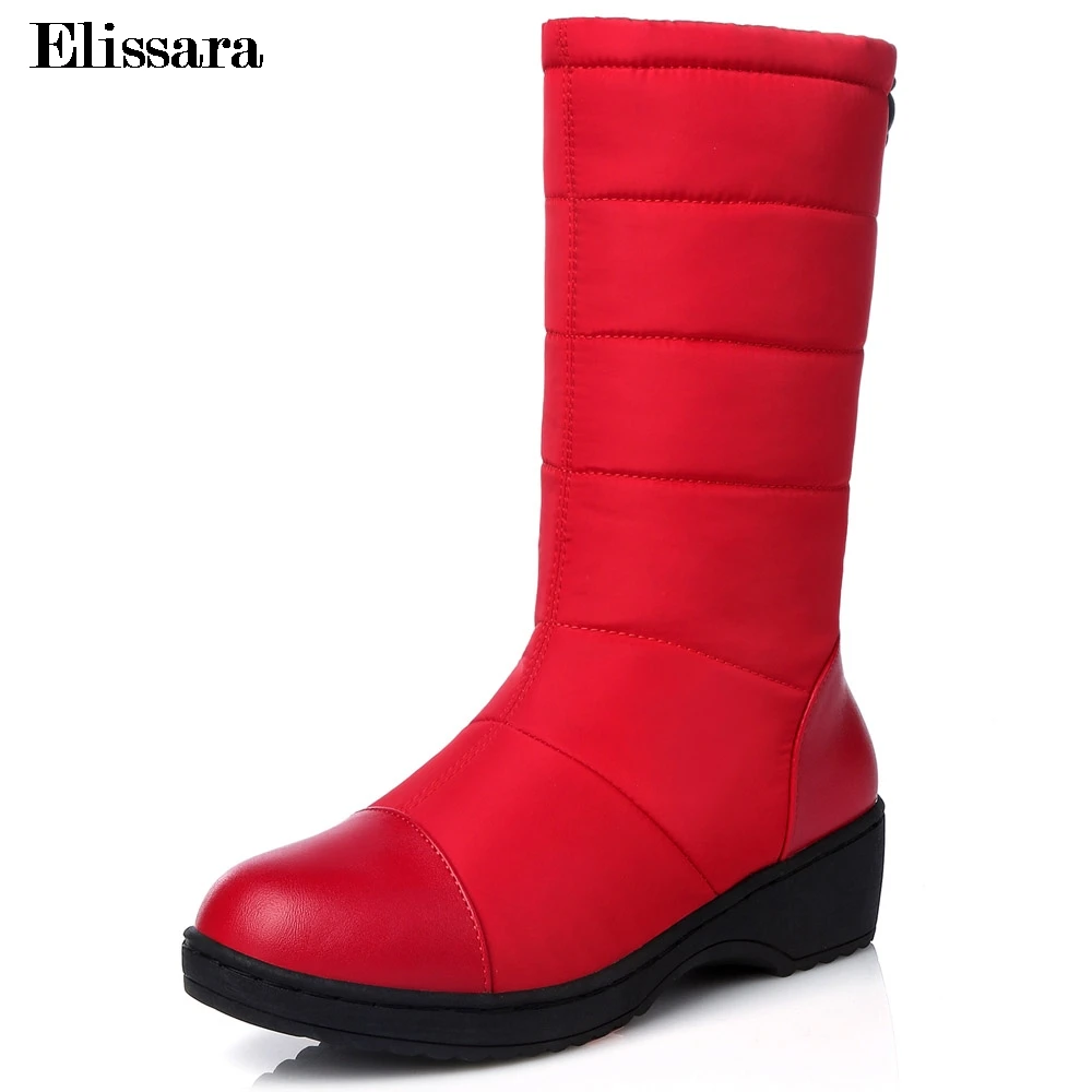 

Women's Winter Snow Boots Shoes Ankle Boots for Woman Waterproof Platform Med Heels Boots Shoes Plus Size 35-44 Elissara