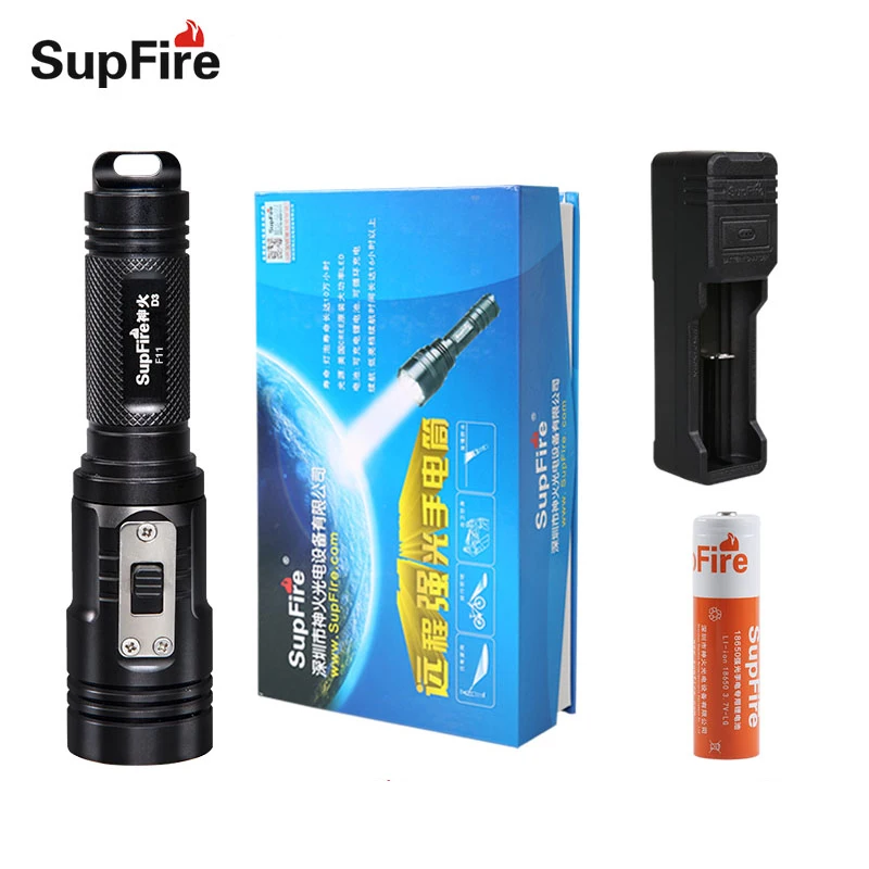 

Diving Flashlight SupFire LED D3 Dive Tactical Torch Light 18650 Flashlight for Alonefire Waterproof Diving Flashlight S072