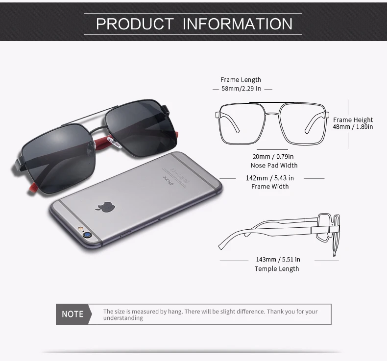 AOFLY BRAND DESIGN Polarized Sunglasses Men Driving Square Metal Frame Men's Glasses Male Eyewear Goggles UV400 Gafas AF8181