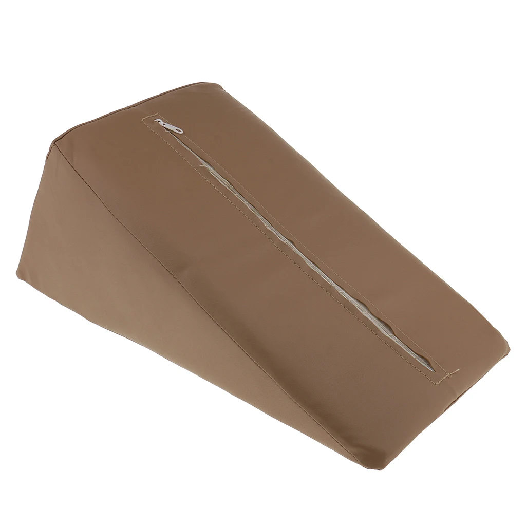 Artificial Leather Zipper Foam Wedge Pillow Elevation Cushion For Foot Legs Support Washable Cover Bedsore Relief 17x7.9x7.9'
