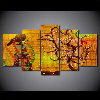 

5 Pcs/Set Gustav Klimt Tree And Life Framed HD Printed Poster Art Canvas Oil Painting Wall Pictures For Living Room Artworks