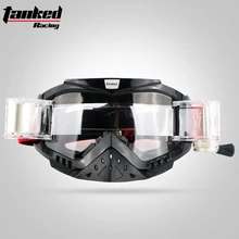 Marca Óculos de Proteção Equitação Óculos de Esqui Motocross Fox Bicicleta Da Sujeira ATV Cruz Do Motor para a Motocicleta UV Ski Snowboard Óculos de Lente Clara