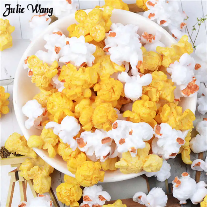 

Julie Wang 10pcs Resin Imitation Popcorn Charms Cabochon Food Scrapbook Mixed Earring Jewelry Accessory Photo Props Ornament