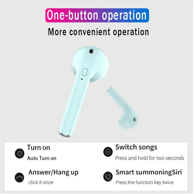 i20 TWS Bluetooth Wireless Earphone redmi airdots Headset flypods Headphone Stereo Sports Earbuds with Mic for apple iphone i30