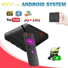 MX10 Mini Network Player Amlogic RK3328 TV BOX Android 9.0 2GB 16GB HDTV 4K Set Top Box for xiaomi tv mi box(mx10 , x99 , tx6 ) 