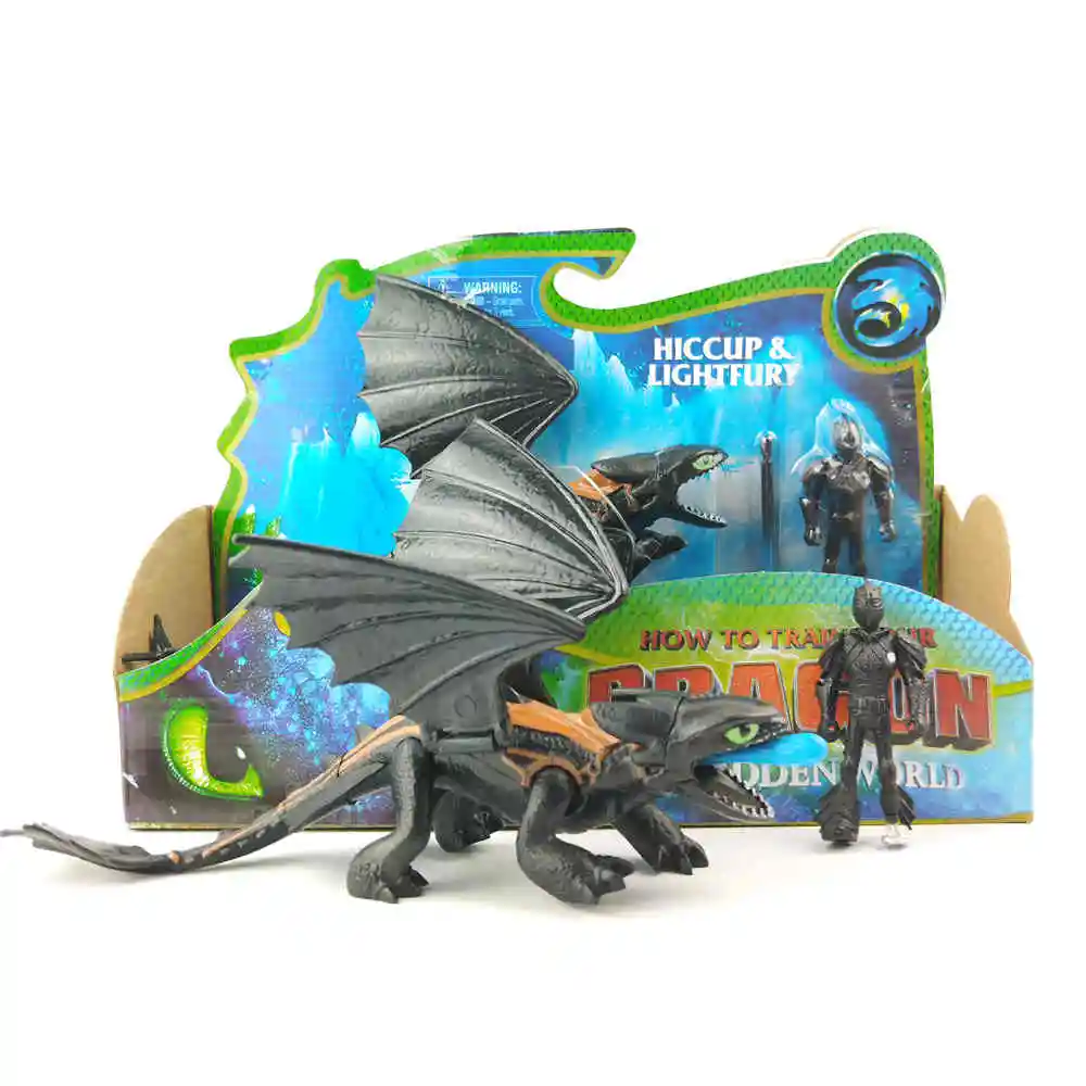 

How to Train Your Dragon 3 Light Fury night fury Toothless Can move PVC Collectible Action Figure Model Children's toy Kid gift