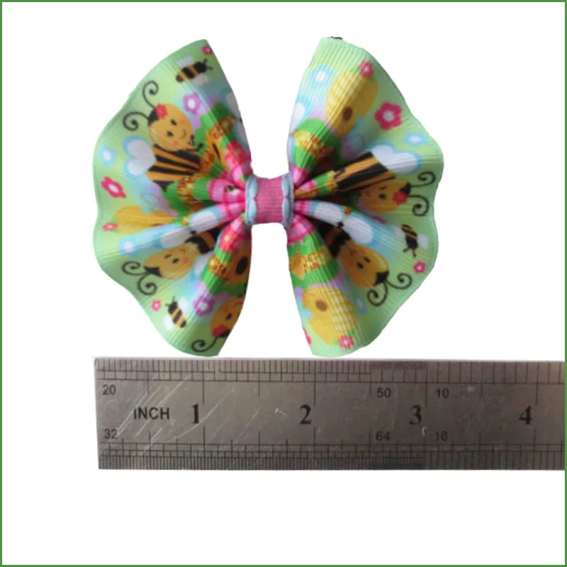 50 BLESSING Girl 3 &quotВеерная заколка для волос с бантом Единорог оптовая продажа l. O.l
