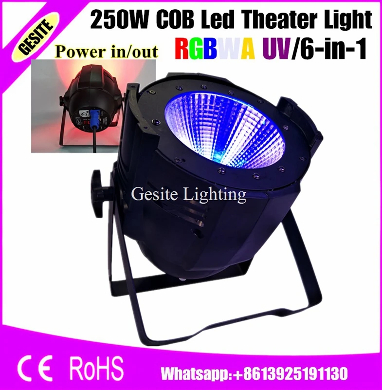 6 шт./лот Barndoor COB 200 Вт RGBW 4в1 250 RGBWAUV в 1 led par профессиональные огни для dj|rgbw 4in1|led rgbwauvpar