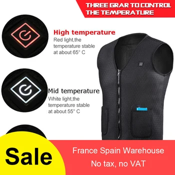 

Men and women electric USB heating warm vest heating jacket winter outdoor ski mountaineering hiking fishing jacket clothing