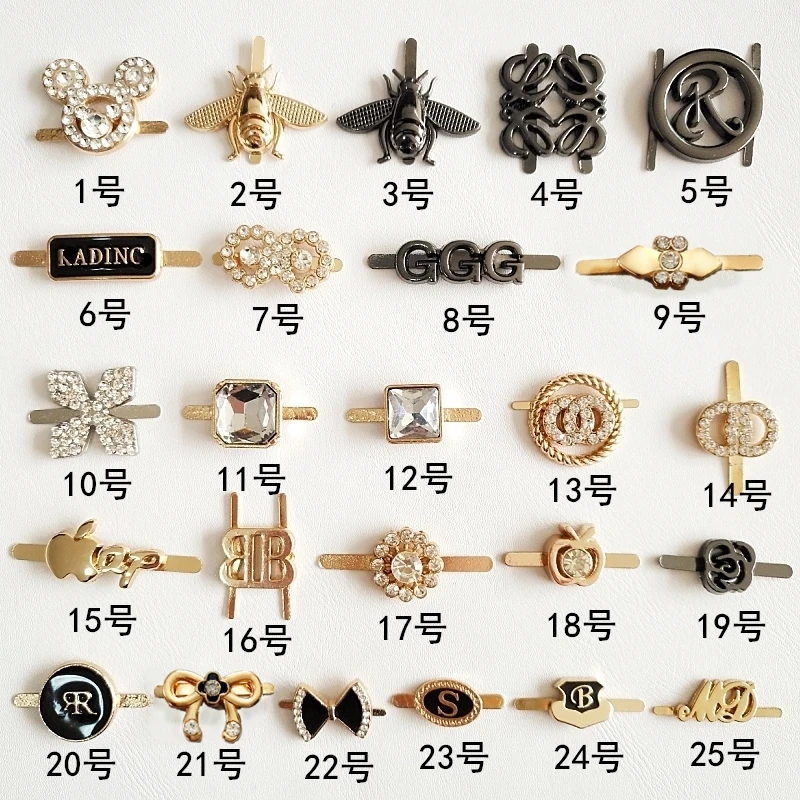 

Men's and women's single shoes boots metal trinkets shoe accessories upper shoes flower drills pins and decorative shoe buttons