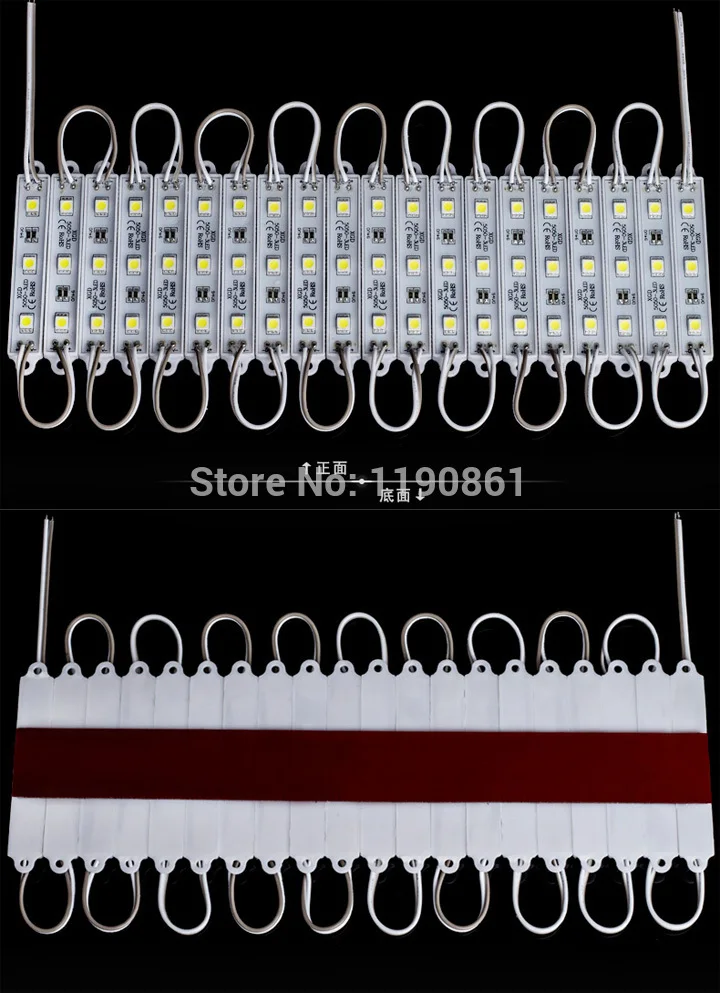 100 шт./лот светодиодный знак SMD 5050 Светодиодный модуль Теплый Холодный белый