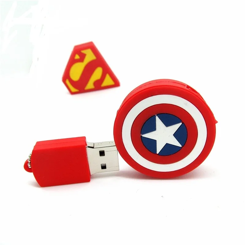 Супер герой Человек щит флэш накопитель usb мини компьютер подарок карта памяти