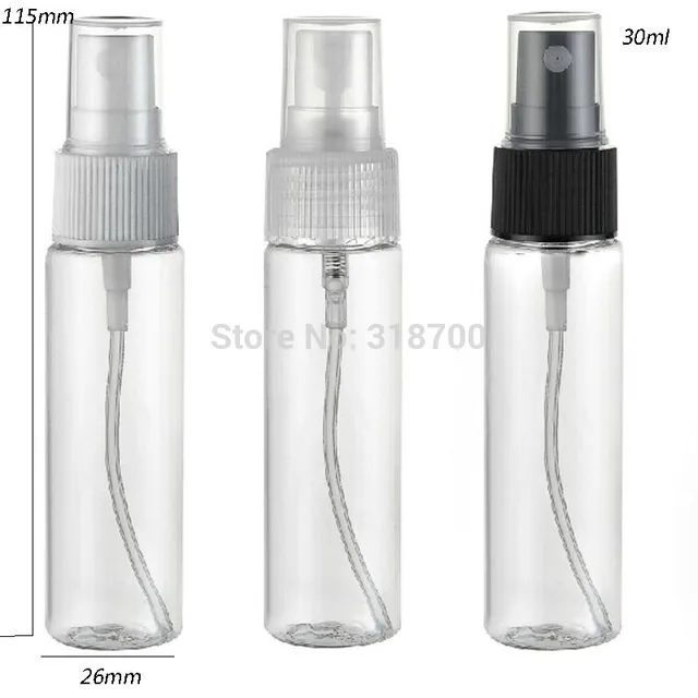 50 x 30ml clear plastic perfume bottle 1oz empey plastic spray
