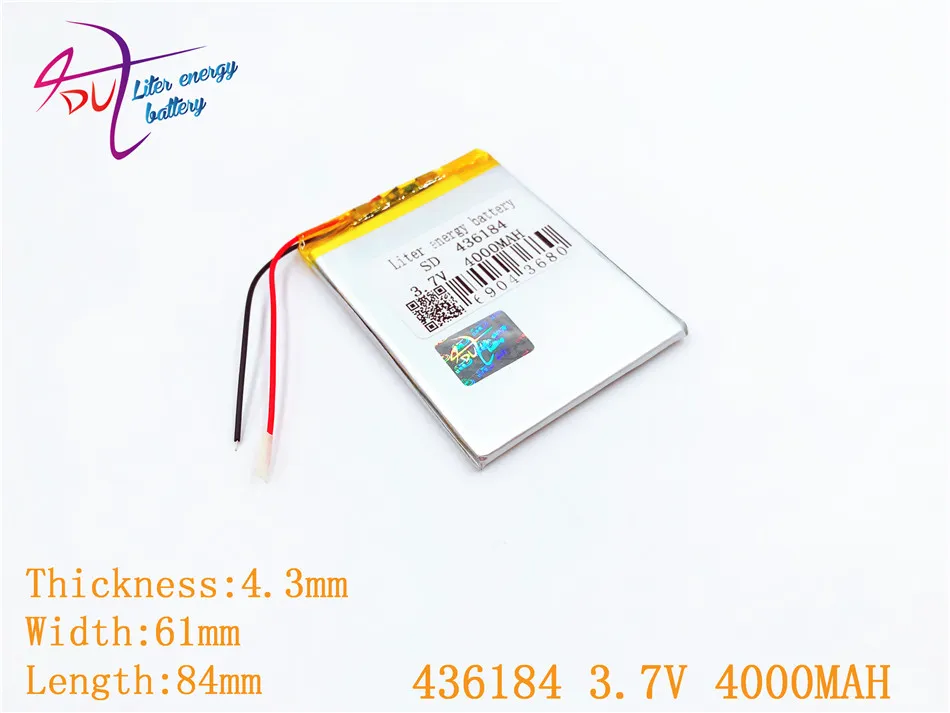Liter energy battery 1PCS 436184 3.7V 4000MAH tablet with Protection Board For VX787 VX530 VX540T VX585 | Электроника