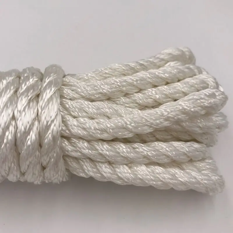 6 мм/8 мм (1/4-5/16 дюйма) цветная витая полиэфирная веревка высокопрочный полиэфирный