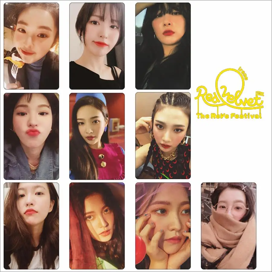 

Kpop Red Velvet Photo Stikcy Card The ReVe Festival' Day 1 Photocard Sticker Irene Joy Crystal Card Sticker