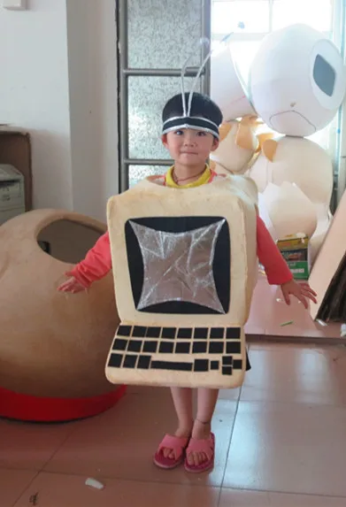  Laptop Computer mascot costume Cartoon Character Mascotte Mascota Outfit Suit