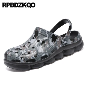 

Rubber Sneakers Mens Sandals 2019 Summer Outdoor Sport Nice Slides Shoes Closed Toe Mules Big Size Slippers Large 45 Slip On