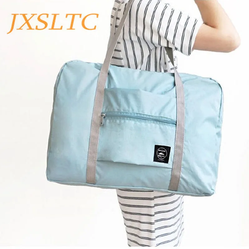 JXSLTC fashion women travel bags luggage organizer on suitcase duffle bag folding packing cubes travel bag hand luggage