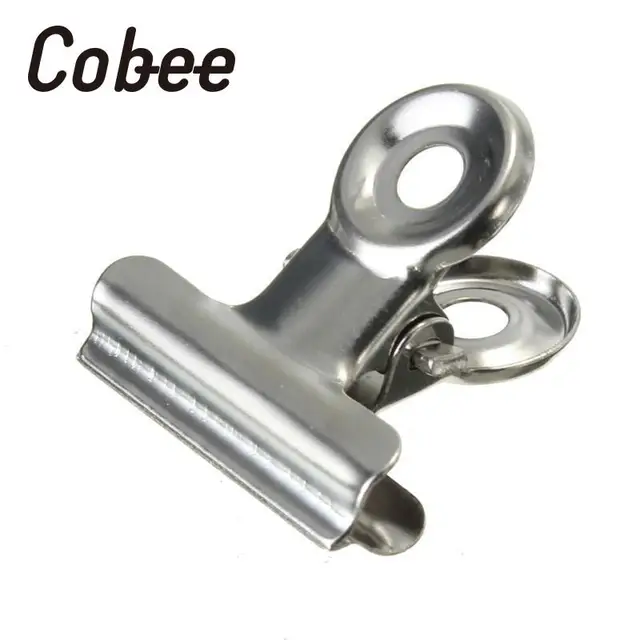 Cobee 10pcs Mini Bulldog Stainless Steel Silver Metal Paper Letter