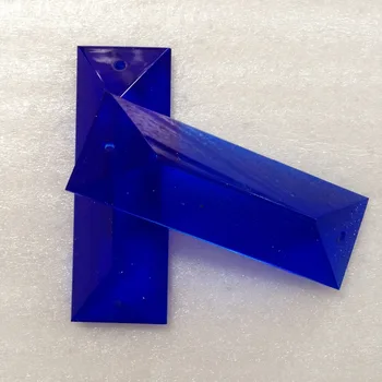 

22x63mm Dark Sapphire In 2 Holes Three Angle Strip Crystal Chandelier Trimming Crystal Chandelier Parts Wholesale