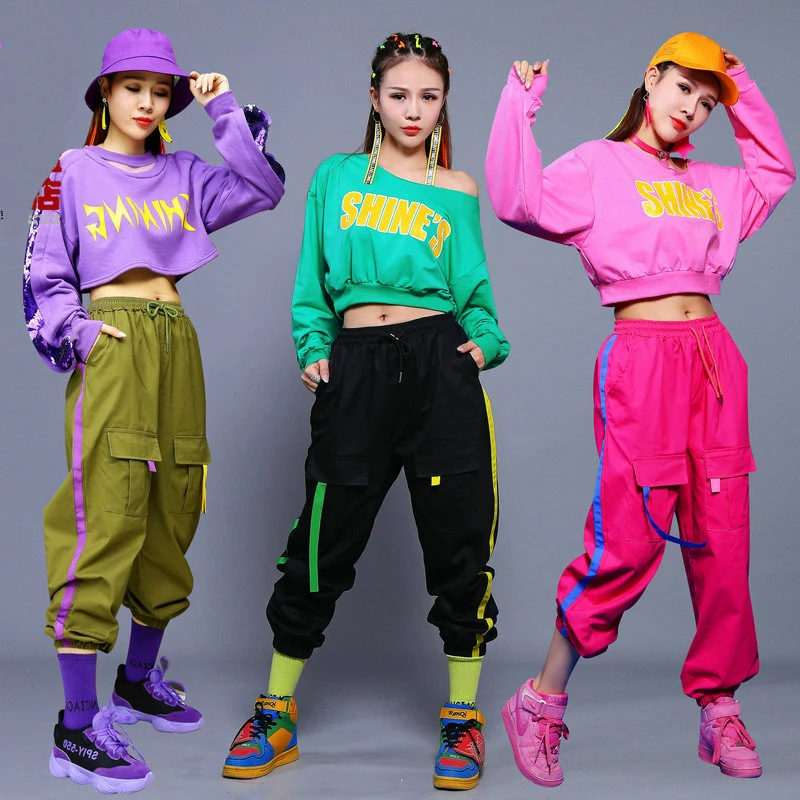 

Hip Hop Dance Costume Women Street Dancing Clothes Nightclub Singer Ds Dancer Rave Outfit Adults Jazz Stage Dancewear DT1046