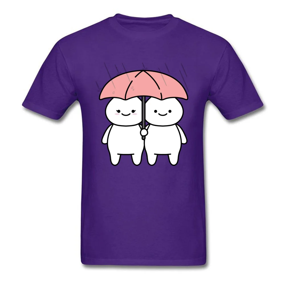 Unique In The Rain Top T-shirts Cute Summer/Autumn Short Sleeve O-Neck Tops & Tees Pure Cotton Men's Design Tops T Shirt In The Rain purple