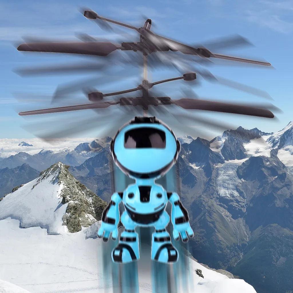 Робот игрушка умный экшн-фигурка Летающий Мини RC Infraed индукционный робот мигающий светильник игрушки для детей Подарки D300228