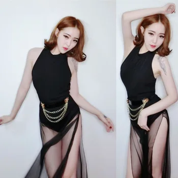 

Nightclub Women Singer Stage Performance Costumes GoGo Dancer Rave Outfit Jazz/Hip Hop/Street/Pole Dance Practice Clothes DQL687
