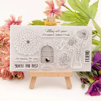 

KSCRAFT Dreams Come True Transparent Clear Silicone Stamps for DIY Scrapbooking/Card Making/Kids Fun Decoration Supplies 677