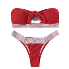 Страуса Новое удобное модное нижнее белье кружева бинты красный полый раздельный костюм рыболовная сеть шорты сексуальный полый пляжный костюм