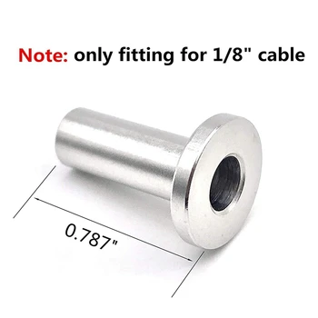 

PQWN 64 Pack Stainless Steel Protector Sleeves For 1/8 Inch Cable Railing , Wood Posts , Diy Balustrade T316 Marine Grade