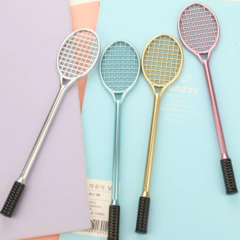 

0.38mm Creative Cute Kawaii Badminton Racket Plastic Gel Pen For Kids Writing Gift Korean Stationery Student 3666